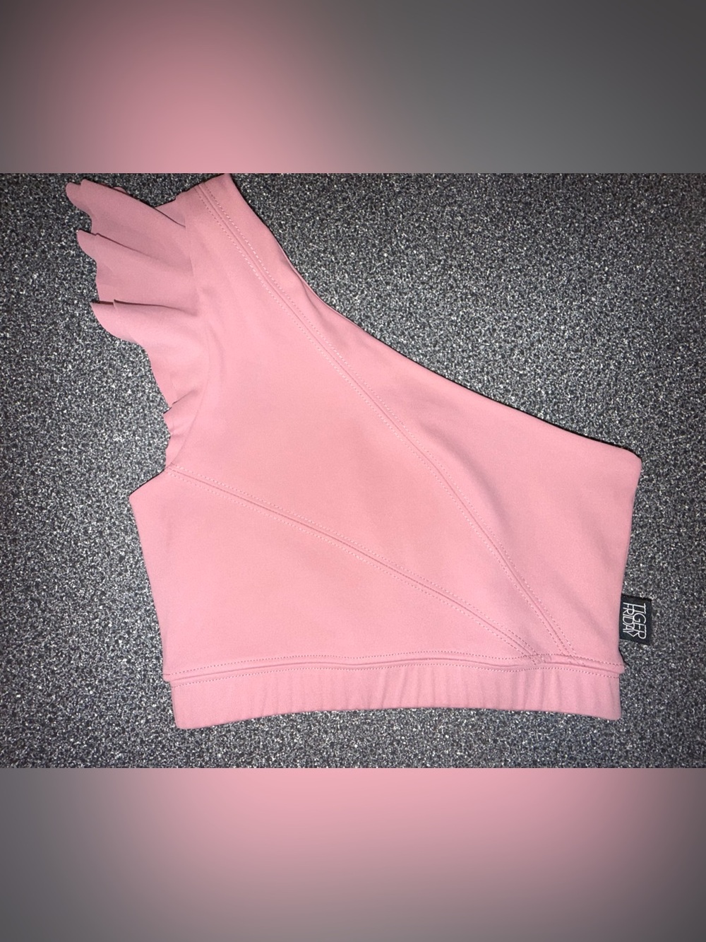 Tiger Friday Dance Top One Shoulder Pink/Mauve Size Adult Small